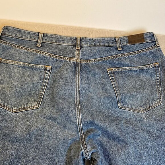 Lands' End Men's Fleece Lined Jeans 42x29 Relaxed Fit Plaid Lining - Picture 14 of 16